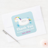 Cute Unicorn Pool Float Dank je Stickers (Envelop)