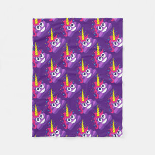 Cute Unicorn Poop Emoji Fleece Deken