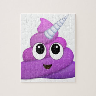 Cute Unicorn Poop emoji Legpuzzel
