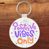 Cute Unicorn & Positive Vibes Only Keychain (Achterkant)