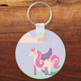Cute Unicorn & Positive Vibes Only Keychain