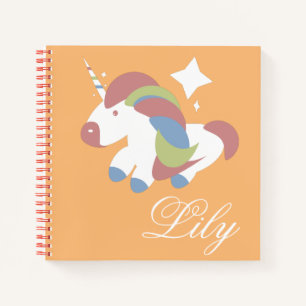 Cute Unicorn Pranking Sparkle Burst Design Notitieboek