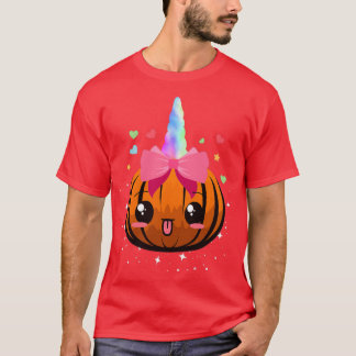Cute Unicorn Pumpkin unicorn halloween kinder Cute T-shirt