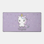 Cute Unicorn Purple Desk Mat (Recto)