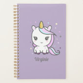 Cute Unicorn Purple Planner (Devant)