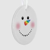 Cute Unicorn Rainbow Horn Nez Snowman (devant)