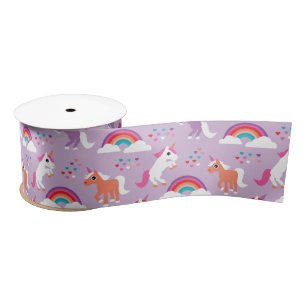 Cute Unicorn Rainbow Paars Lint