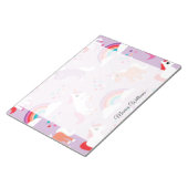 Cute Unicorn Rainbow Paars Notitieblok (Schuin)