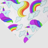 Cute Unicorn Rainbow Pattern Kinder Room ontleding Tissuepapier (Detail)