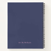 Cute Unicorn Rainbow Sketchbook Notitieboek (Achterkant)