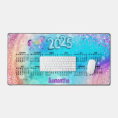 Cute unicorn rose Parties scintillant arc-en-ciel (Clavier et souris)