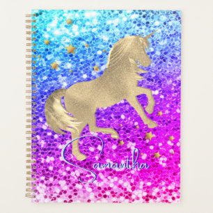 Cute unicorn rose Parties scintillant arc-en-ciel
