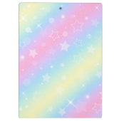 Cute unicorn roze Glitter rainbow monogram Klembord (Achterkant)