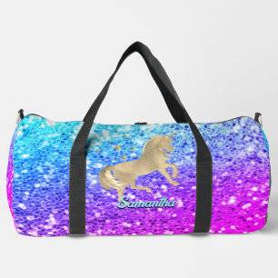 Cute unicorn roze Glitter Regenbooggougrammonogram Plunjezak