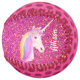 Cute Unicorn Roze Glitter Stippen Kinder Gepersona