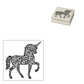 Cute Unicorn Rubberstempel (Gestempeld)