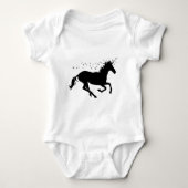 Cute Unicorn Running en Stars Romper (Voorkant)