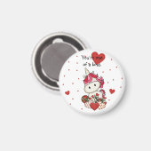 Cute Unicorn Saint Valentin Magnet (Recto/Verso)