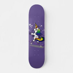 Cute Unicorn Skateboard Arc-en-ciel Caricature vio