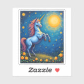 Cute Unicorn Starry Night (4) Sticker (Vel)