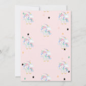 Cute Unicorn, Stars Baby shower Invitation (Dos)