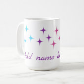 Cute Unicorn & Stars Koffiemok (Voorkant links)
