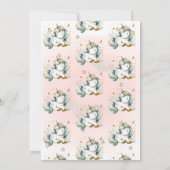 Cute Unicorn Stars Moon Baby shower Invitation (Dos)