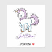 Cute Unicorn Sticker (Vel)
