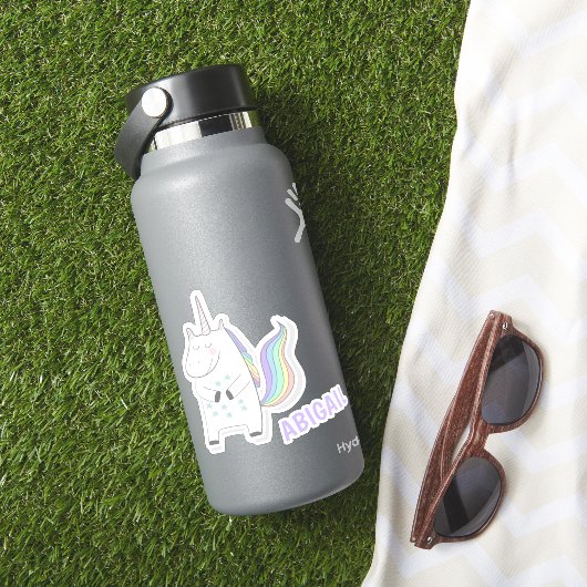 Cute Unicorn - Sticker pour enfants personnalisé (HydroFlask Insitu)