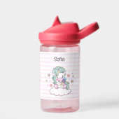 Cute Unicorn Toddler personaliseer duurzame naam Waterfles (Links)