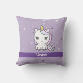 Cute Unicorn violet Coussin (Recto)