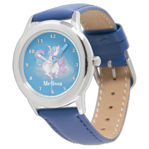 Cute unicorn voegt naammeisjes toe horloge