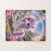 Cute Unicorn with Rainbow Jigsaw Puzzle (Horizontal)