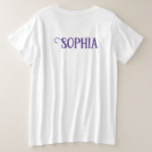 Cute Unicorne Blanche Avec Rose & Bleu Mane (Design dos)