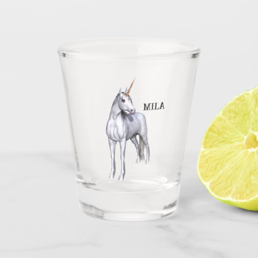 Cute Unicorne Verre de tir (Devant)