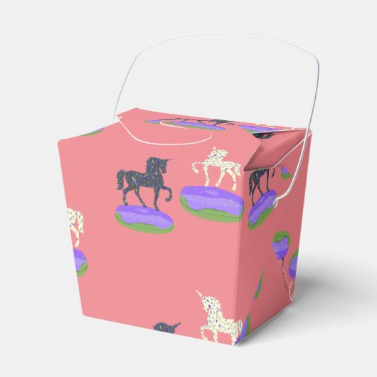 Cute Unicorns Donuts Pattern Bedankdoosjes (Voorkant Zijde)