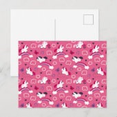 Cute Unicorns Pattern Briefkaart (Voorkant / Achterkant)