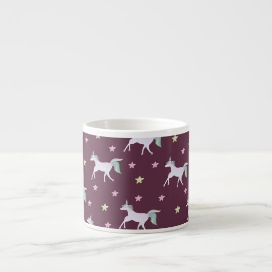 Cute Unicorns Pattern, Magical Horse Lovers Espresso Kop (Voorkant)