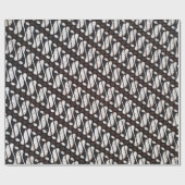 Cute Unique  Brown White Java Ethnic Batik Cadeaupapier (Vlak)