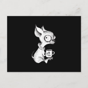 Cute Unique Chihuahua Coffee Art Hondenliefhebber Briefkaart