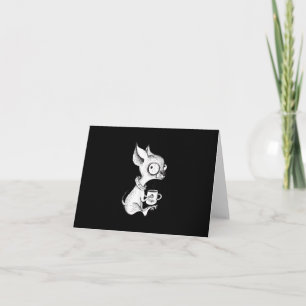 Cute Unique Chihuahua Coffee Art Hondenliefhebber Notitiekaartje
