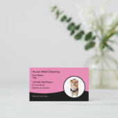 Cute Unique Maison Nettoyage Carte de visite (Debout devant)