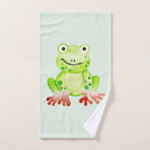 Cute Unisex Waterverf Oerwoud Kikker Baby/Kind Bad Handdoek (Handdoek)