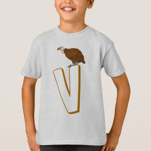 Cute V voor de wijnbouw - Kinder Engels ABCD Alpha T-shirt