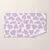 Cute Vache Poster de animal Motif esthétique Lilac (Serviette à main)