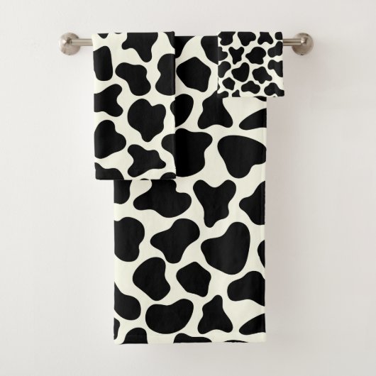 Cute Vache Poster de animal Motif esthétique Noir (En situation)