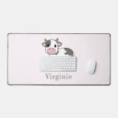 Cute Vache Rose Bureau Mat (Clavier et souris)