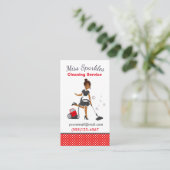Cute Vacuumuming Service Visitekaartje (Staand voorkant)