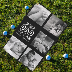 Cute Vaderdag Photo Collage Golf Towel Golfhanddoek