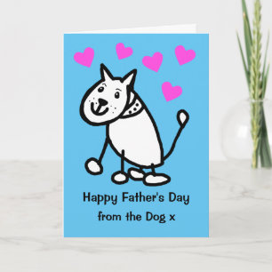 Cute Vaderdagkaart met hondentekening Kaart